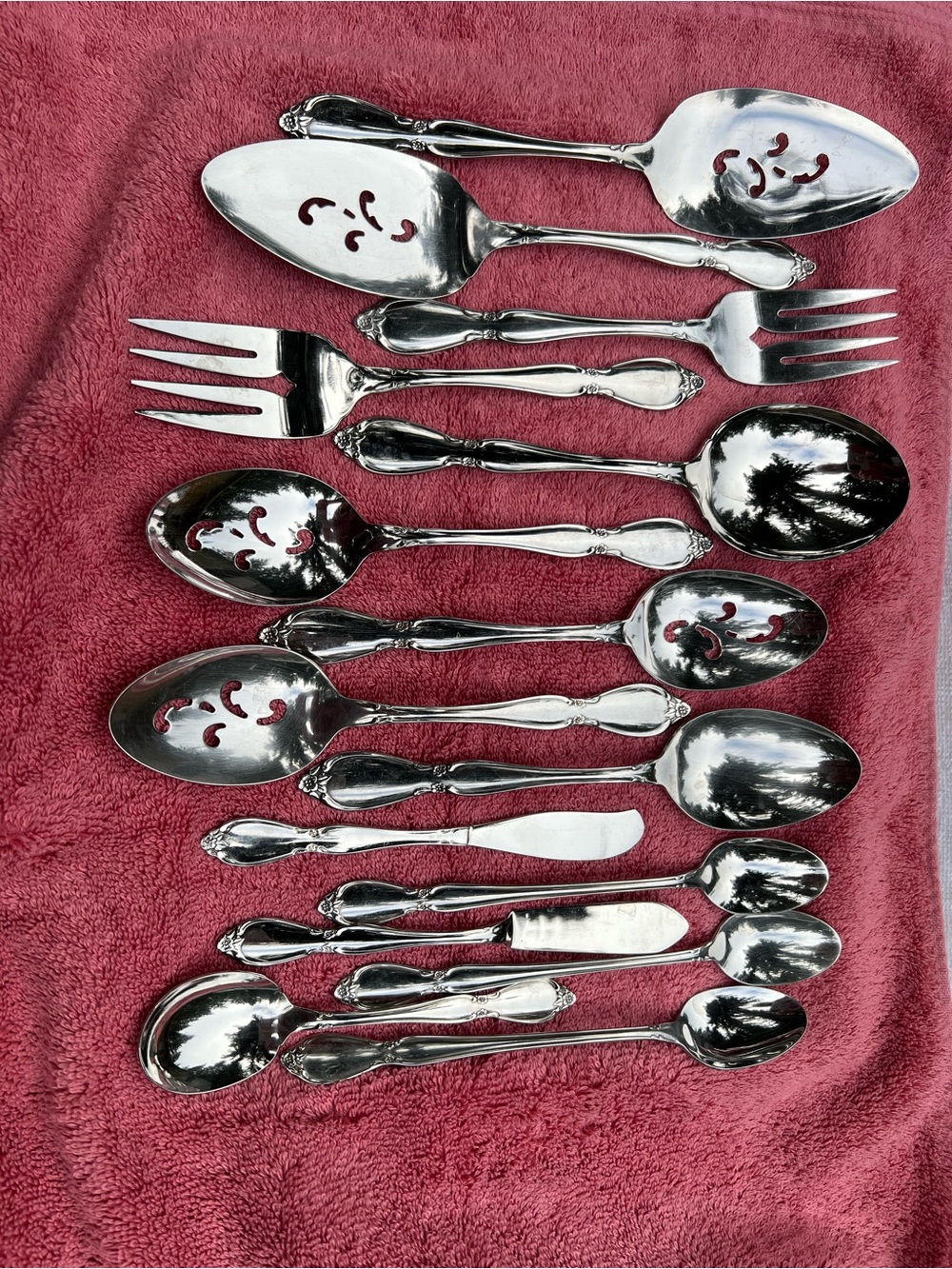 Oneida Community Stainless Serving Utensil Set price for all 15 pieces together.
